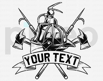 Firefighter Tools SVG: Fireman Clipart, Cricut Cut File (Digital Download)