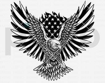 American Eagle Flag SVG: Patriotic USA Clipart (Digital Download)