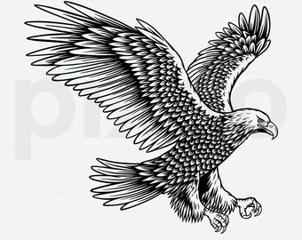American Eagle SVG: Patriotic USA Flag Clipart (Digital Download)