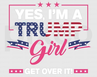 Trump Girl SVG: American Flag, Trump 2024, Election Clipart (Digital Download)