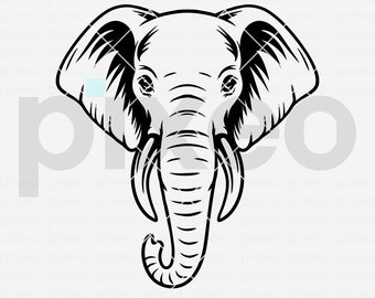 Elephant Mandala SVG: Africa Clipart, Cricut Cut File (Digital Download)