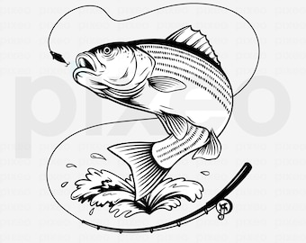 Striped Bass Fishing Svg, Fishing Svg, Striped Bass Fish Svg, Bass Clipart,  Bass Vector, Bass Cricut, Bass Cut File, Fish Svg, Bass Shirt -  Canada