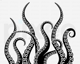 Octopus Tentacles SVG: Kraken Clipart, Vector Cut File