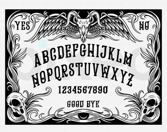 Ouija Board SVG: Spirit Board Game Clipart (Digital File)