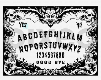 Ouija Board SVG: Spirit Board Game Clipart (Digital Download)
