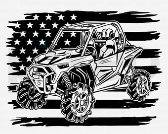 US Flag ATV SVG: Offroad Vehicle Clipart, Cricut Cut File (Digital Download)