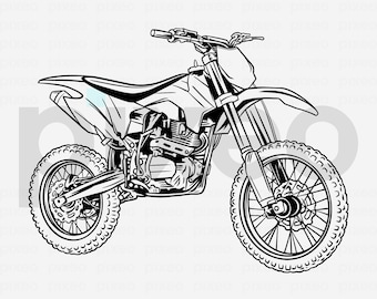 Motocross Bike SVG: Rider Clipart, Cricut Cut File (Digital Download)