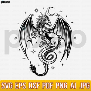 Dragon Svg, Dragon Name Svg, Magic Dragon Svg, Flying Dragon Svg, Dragon Clipart, Dragons Head Svg, Dragon Cut File, Dragon Monogram Svg Png