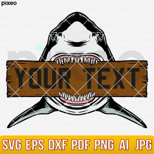 Shark In The Ocean Svg, Shark Svg, Shark Name Svg, Shark Clipart, Jaws Svg, Great White Shark Svg, Shark Shirt, Shark Cricut, Shark Face Svg
