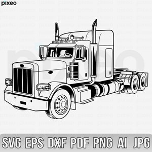 Semi Truck Svg, Truck Svg, Big Truck Clipart, Truck Svg, Truck Cricut, Truck Cutfile, Truck Driver Vector, Us Big Truck Svg, Trucking Svg