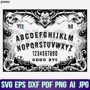 Ouija Board SVG: Spirit Board Game Clipart (Digital Download)