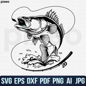 Walleye Angeln svg, Angeln svg, Walleye Fisch svg, Walleye Clipart, Walleye Vektor, Walleye Cricut, Walleye Cut-Datei, Walleye Shirt svg Pdf