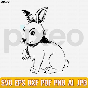 Bunny Svg, Bunny Face Svg, Rabbit Svg, Easter Bunny Svg, Cute Bunny Svg, Bunny Clipart, Rabbit Face Svg, Rabbit Cut file, Bunny Laser Cut
