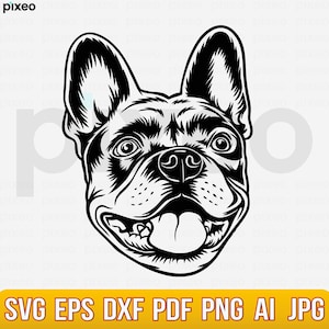 French Bulldog SVG: Frenchie Clipart, Cricut Cut File (Digital Download)