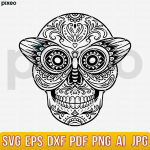 Skull Butterfly SVG: Gothic Skeleton Clipart, Cricut & Silhouette (Digital Download)