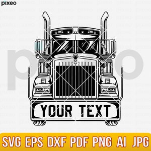 Semi Truck Svg, Truck Svg, Big Truck Clipart, Truck Svg, Truck Cricut, Truck Cutfile, Truck Driver Vector, Us Big Truck Svg, Trucking Svg