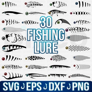 Fishing Lure Heads and Gills Vector, Svg, Eps, Png, Pdf Bundle, Fish Lure  Head, Fish Lure Fill, Cricut, Silhouette Cut 
