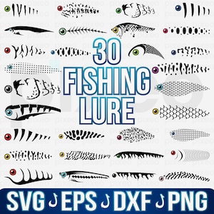 Fishing Lure Heads and Gills Vector, Svg, Eps, Png, Pdf Bundle, Fish Lure  Head, Fish Lure Fill, Cricut, Silhouette Cut 