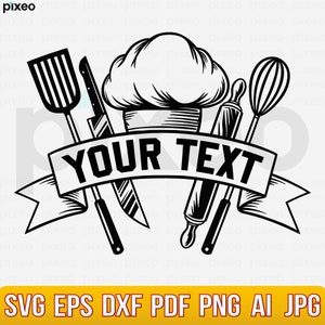 Chef Logo Svg, Chef Tools Svg, Chef Svg, Restaurant Logo Svg, Cook Svg, Chef Shirt svg, Chef Clipart, Cooking Svg, Cooking Tools Svg Png Pdf