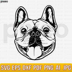 French Bulldog SVG: Frenchie Clipart, Cricut Cut File (Digital Download)