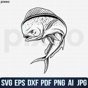 Mahi mahi Fishing Svg, Fishing Svg, Mahi mahi Fish Svg, Mahi mahi Clipart, Mahi mahi Vector, Mahi mahi Cricut,Mahi mahi Cut file,dolphinfish