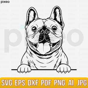 French Bulldog SVG Clipart: Frenchie Cricut Cut File (Digital Download)