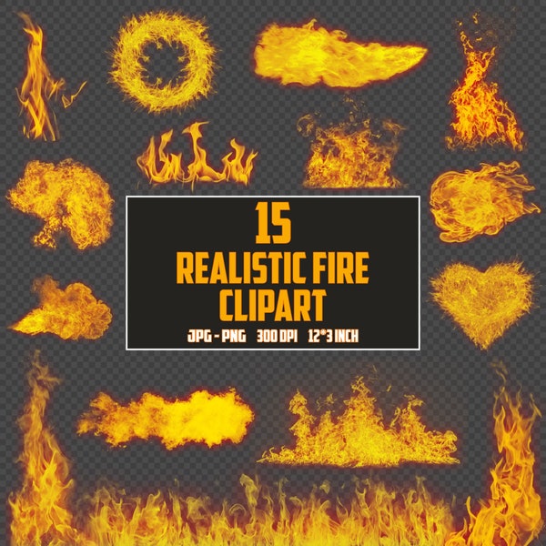 Realistic Flames Clipart, Realistic Fire Clipart, Flames Png, Fire Overlay, Flame Overlay, Fire Borders, Flame Graphics, Fireball Clipart