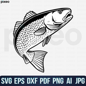 Red Drum Fishing Svg, Fishing Svg, Red Drum Fish Svg, Red Drum Clipart, Red Drum Vector, Red Drum Cricut, Red Drum Cut file, Red Fish Svg