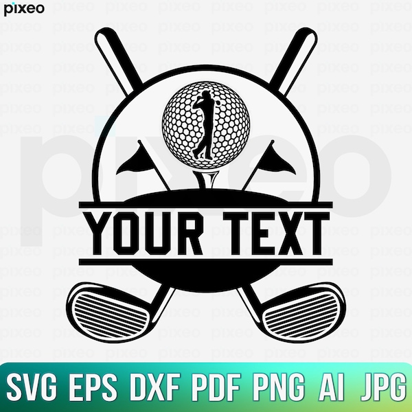 Golf svg, Golf Name Frame svg, Golf Ball Svg, Golf Clipart, Golf Cricut, Golf Vector, Golf Club svg, Golf Cut File, Golfing svg, Monogram svg