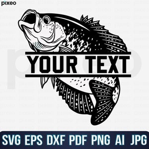 Crappie Fishing Svg, Fishing Svg, Crappie Fish Svg, Crappie Clipart, Crappie Vector, Crappie Cricut, Crappie Cut file, Fish Svg, Fish Svg