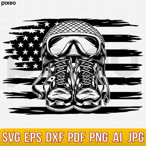 US Combat Boots Svg, Army Boots Svg, Soldier Boots Svg, Military Svg, Army Svg, Veteran Svg, Combat Boots Clipart, Navy Svg, Patriotic Svg
