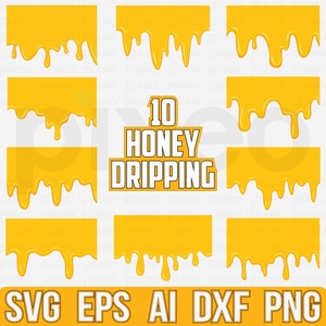 Honey Drip Svg, Dripping Borders Svg, Honey Bee Svg, Honey comb Svg, Honey Shirt Svg, Honey Clipart, Dripping Svg Cricut, Hive Svg, Honey