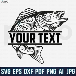 Walleye Fishing Name Svg, Fishing Svg, Walleye Fish Svg, Walleye Clipart, Walleye Vector, Walleye Cricut, Walleye Cut file,Walleye Shirt Svg