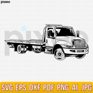 Tow Truck Svg, Truck Svg, Big Truck Clipart, Truck Svg, Truck Cricut, Truck Cutfile, Truck Driver Vector, Us Big Truck Svg, Trucking Svg