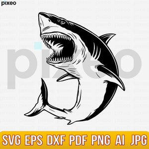 Shark In The Ocean Svg, Shark Svg, Shark Name Svg, Shark Clipart, Jaws Svg, Great White Shark Svg, Shark Shirt, Shark Cricut, Shark Face Svg