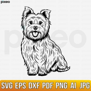 Yorkshire Terrier SVG: Yorkie Dog Clipart, Cricut Cut File (Digital Download)