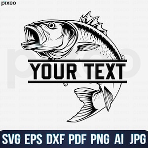Sea Bass Fishing Svg, Fishing Svg, Sea Bass Fish Svg, Sea Bass Clipart, Sea Bass Vector, Sea Bass Cricut, Sea Bass Cut file, Bass Fish Svg