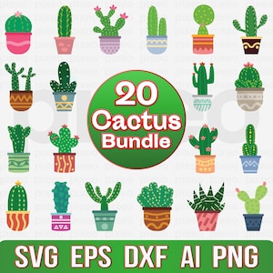 Cactus SVG, Cactus Clipart, Succulent Svg, Cacti Svg, Plants Svg, Cactus Vector, Cactus CutFile, Plant Svg, Cactus Cricut, Succulent Clipart