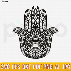 Hamsa Svg Hamsa Hand Svg Hamsa Clipart Hamsa Shirt Mandala - Etsy