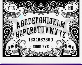 Ouija Board SVG: Spirit Board Game Clipart (Digital File)