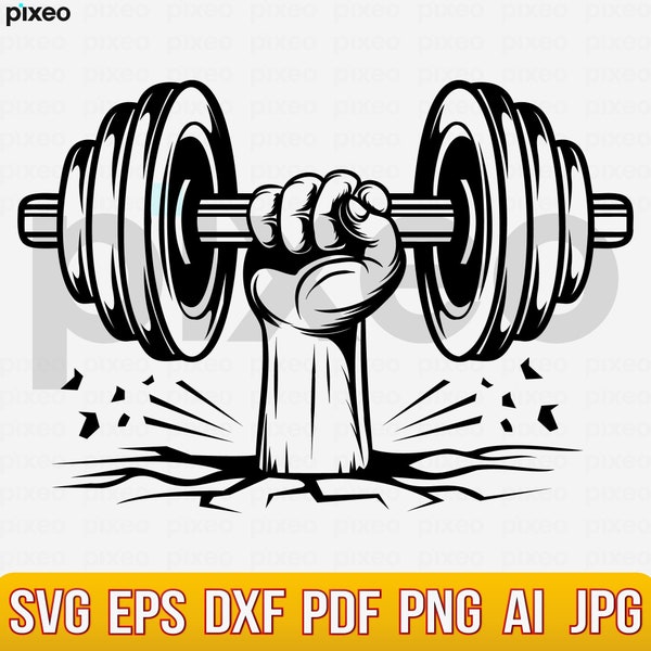 Dumbbell Svg, Barbell Svg, Weight Hand Dumbbell Svg, Hantel Svg, Dumbbell Clipart, Weight Lifting Svg, Bodybuilding Svg, Gym Svg,Fitness Svg