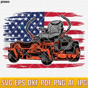 US Lawn Mower Svg, Lawn Mower With Flag Svg, Zero Turn Lawn Mower Svg, Landscaping Svg, Lawn Mower Clipart, Lawn Mower Svg, Lawn Mower Shirt
