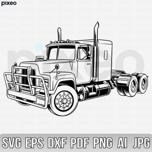Semi Truck Svg, Truck Svg, Big Truck Clipart, Truck Svg, Truck Cricut, Truck Cutfile, Truck Driver Vector, Us Big Truck Svg, Trucking Svg