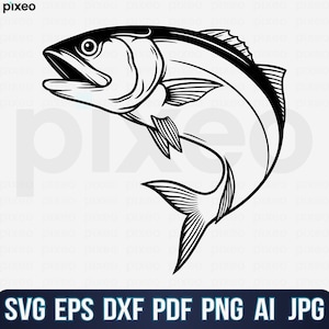 Bluefish Vissen Svg, Vissen Svg, Bluefish Fish Svg, Bluefish Clipart, Bluefish Vector, Bluefish Cricut, Bluefish Cut file, Vis Svg Png