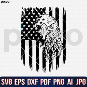 Eagle With American Flag Svg, American Flag Svg, Eagle Svg, Eagle Through Flag Svg, Eagle Shirt, USA Patriotic Svg, 4th of July Svg Png Eps