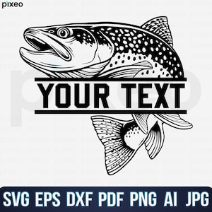 Trout Fishing Svg, Trout Fish Svg, Trout Svg, Trout Fish Clipart, Trout Fish Cricut,  Fishing Svg, Trout Fish Vector, Trout Fishing Cut File