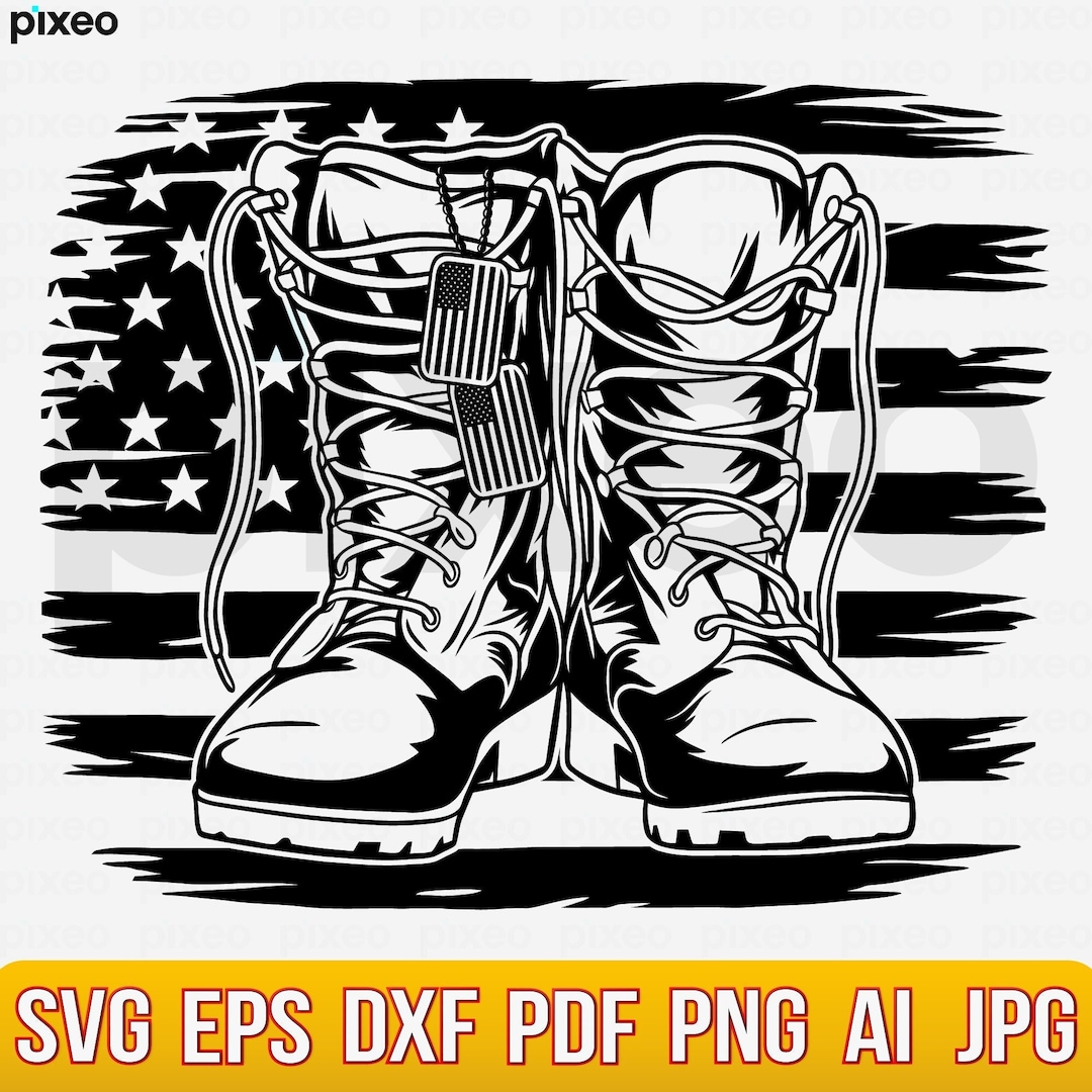 US Combat Boots Svg, Army Boots Svg, Soldier Boots Svg, Military Svg ...