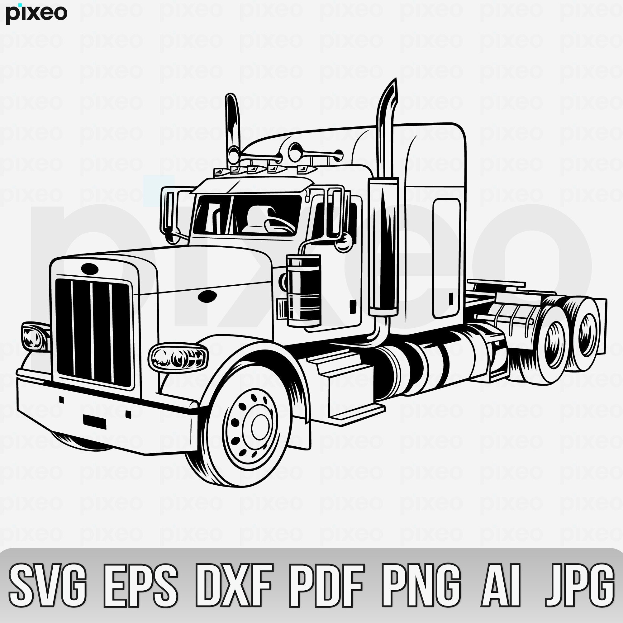 Semi Truck Svg Truck Svg Big Truck Clipart Truck Svg Truck - Etsy Canada