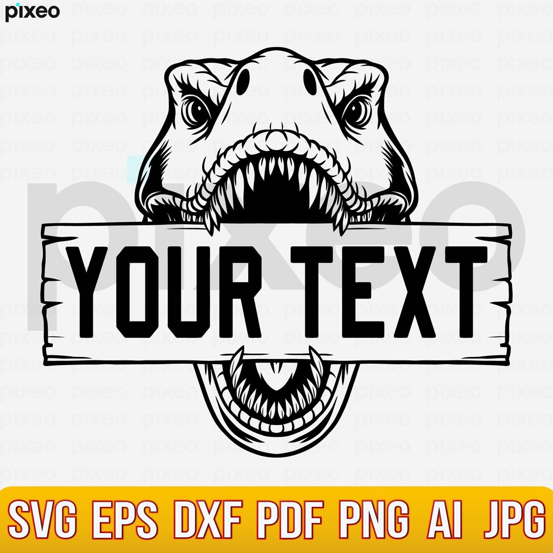 T Rex Name Monogram Svg, T Rex Scratch Svg, Dinosaur Svg, Tyrannosaurus