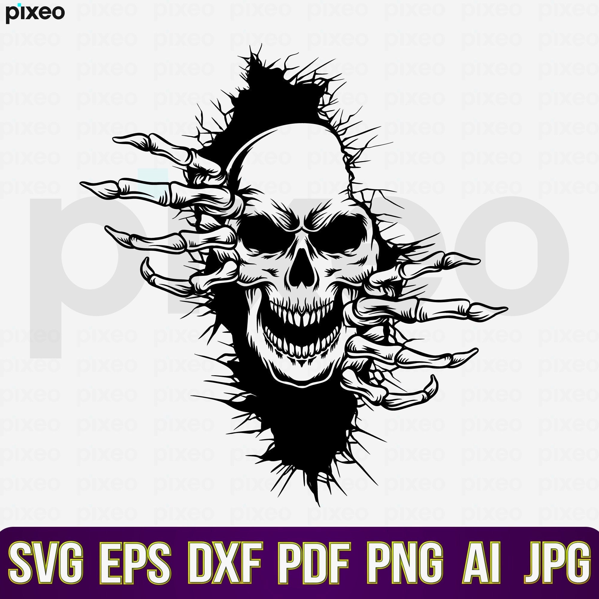 Skull in the Wall SVG Scary Skull SVG Skull SVG Skull - Etsy